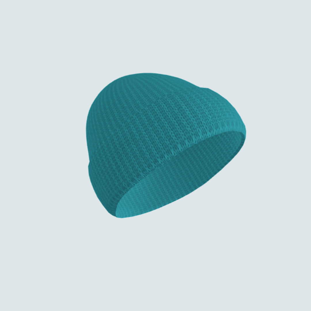 Knitted beanie from Dreamknit's design tool